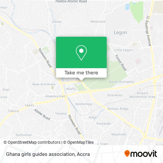 Ghana girls guides association map