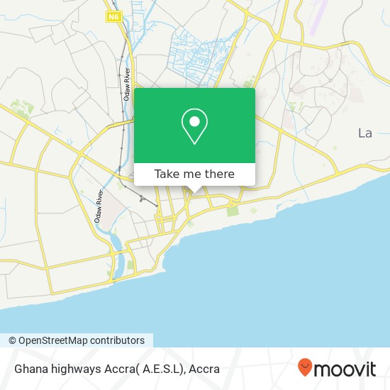 Ghana highways Accra( A.E.S.L) map