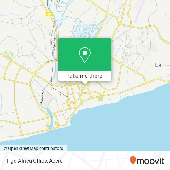 Tigo Africa Office map