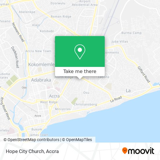 Hope City Church map