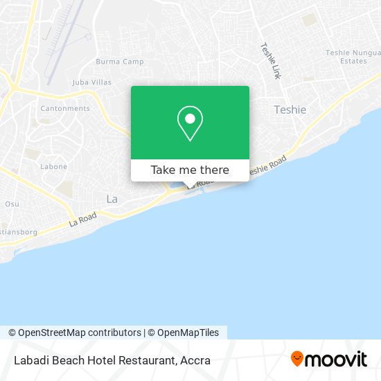 Labadi Beach Hotel Restaurant map