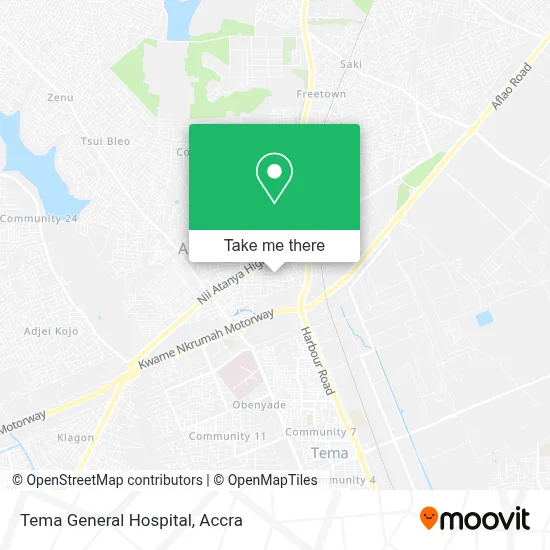 Tema General Hospital map