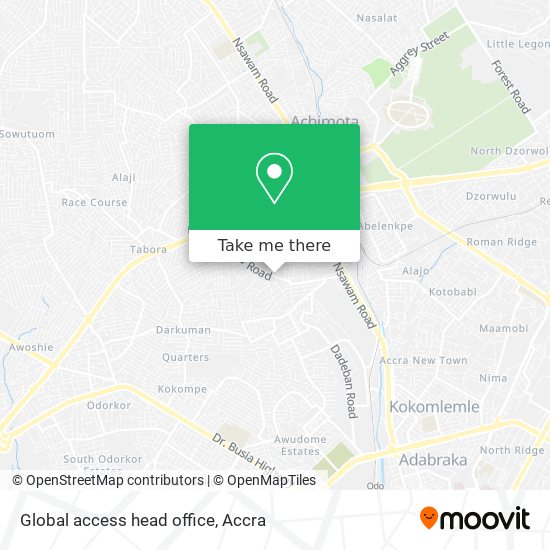 Global access head office map