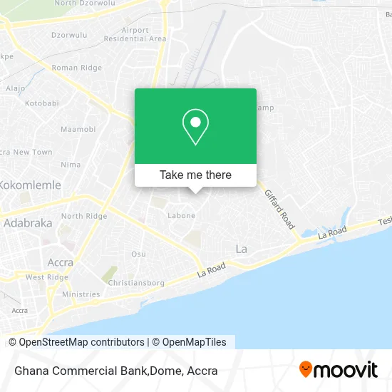 Ghana Commercial Bank,Dome map