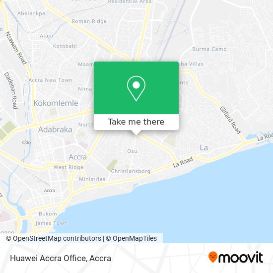 Huawei Accra Office map