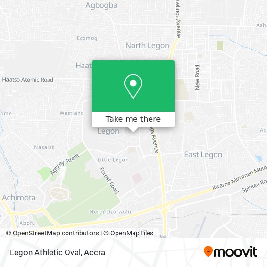 Legon Athletic Oval map