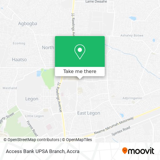 Access Bank UPSA Branch map