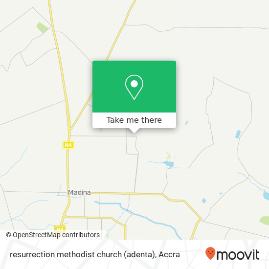 resurrection methodist church (adenta) map