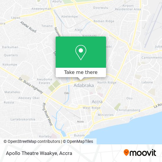 Apollo Theatre Waakye map