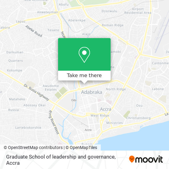 Graduate School of leadership and governance map