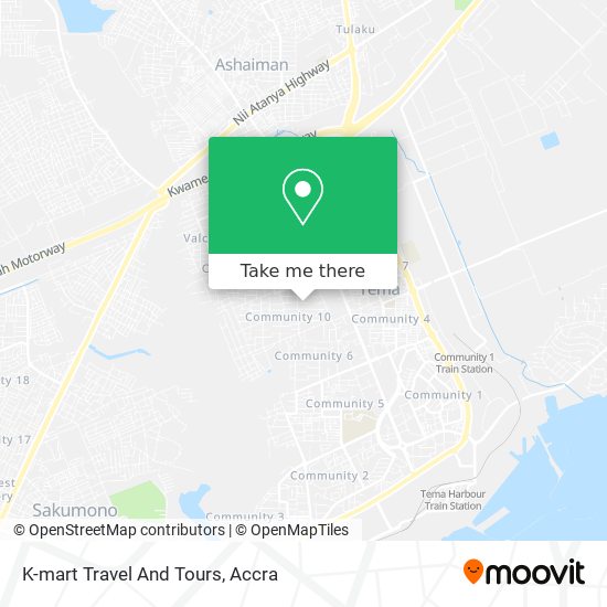 K-mart Travel And Tours map