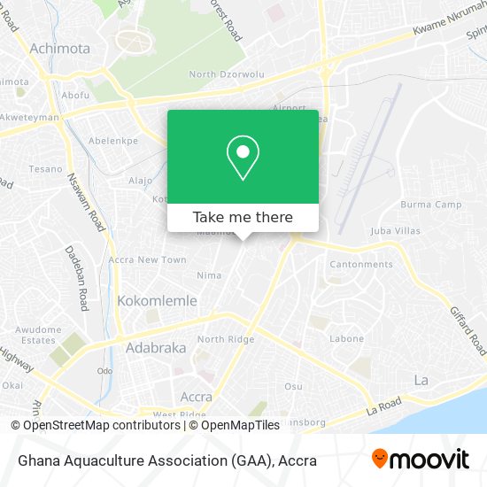 Ghana Aquaculture Association (GAA) map