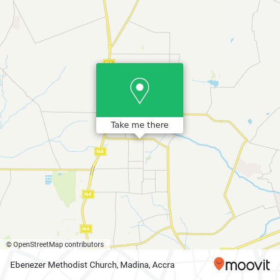 Ebenezer Methodist Church, Madina map