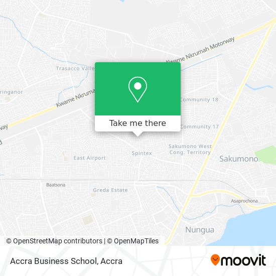 Accra Business School map