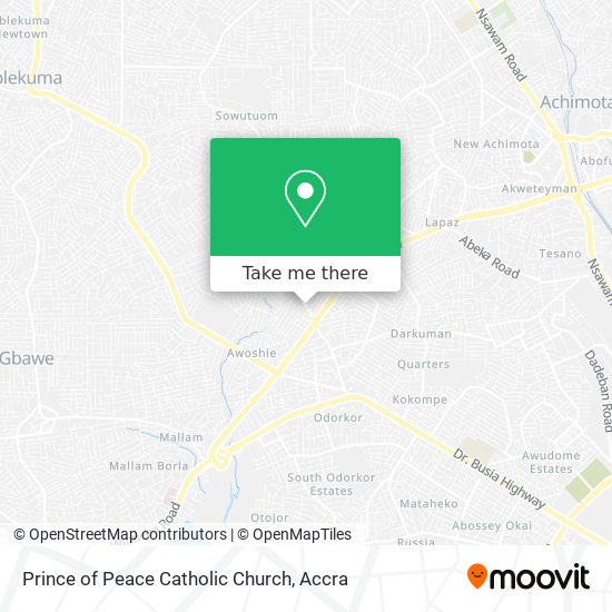 Prince of Peace Catholic Church map