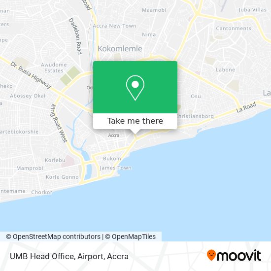 UMB Head Office, Airport map