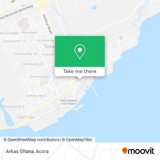 Arkas Ghana map
