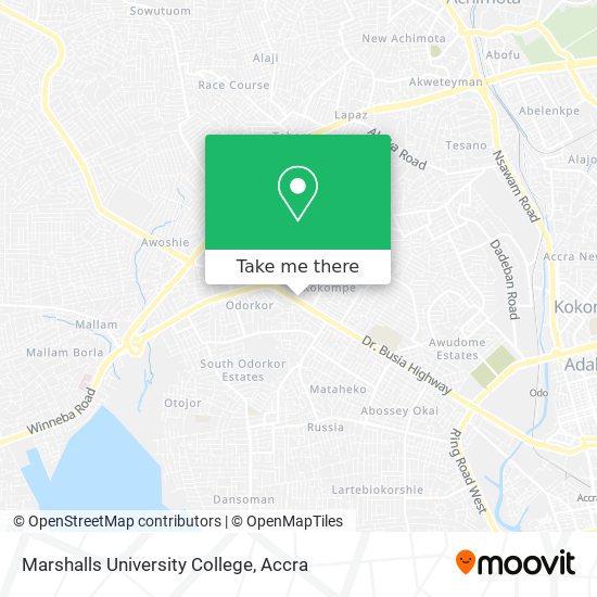 Marshalls University College map