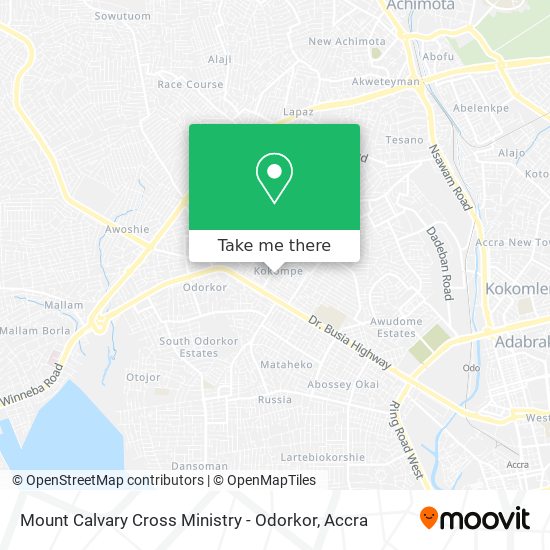 Mount Calvary Cross Ministry - Odorkor map