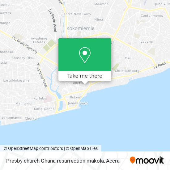 Presby church Ghana resurrection makola map