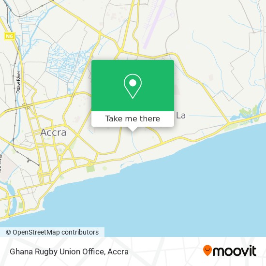 Ghana Rugby Union Office map