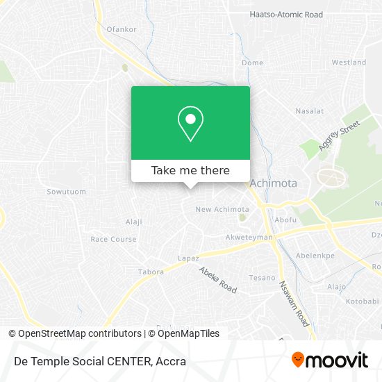 De Temple Social CENTER map