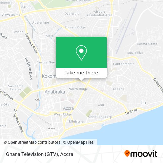 Ghana Television (GTV) map