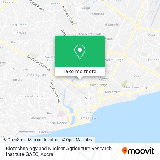 Biotechnology and Nuclear Agriculture Research Institute-GAEC map