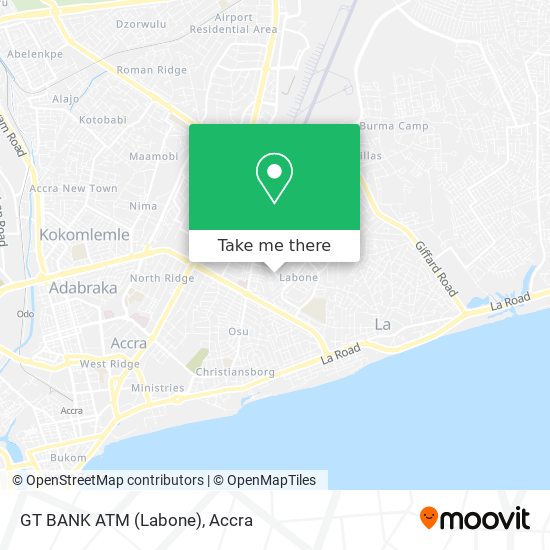 GT BANK ATM (Labone) map