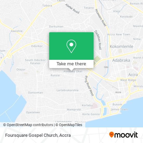 Foursquare  Gospel Church map