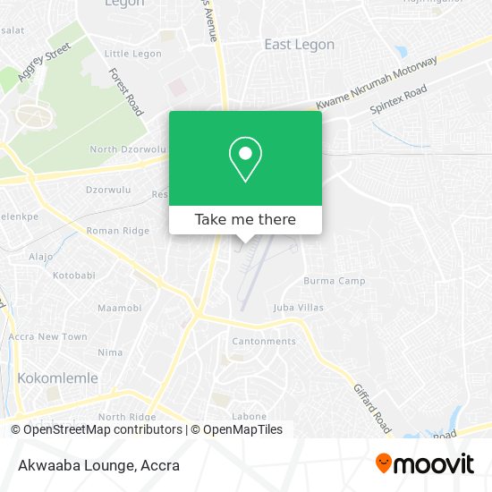 Akwaaba Lounge map