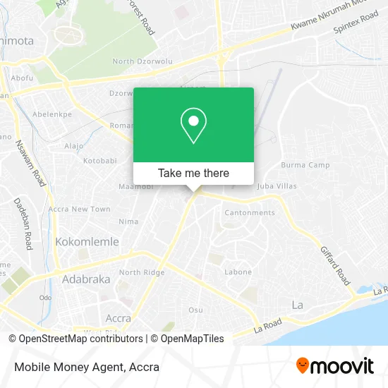 Mobile Money Agent map