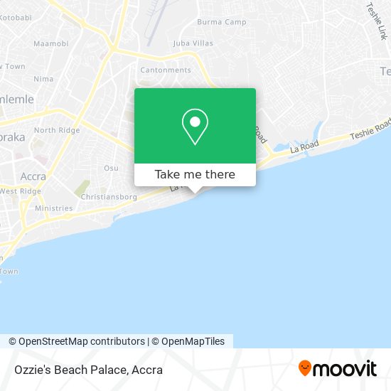 Ozzie's Beach Palace map