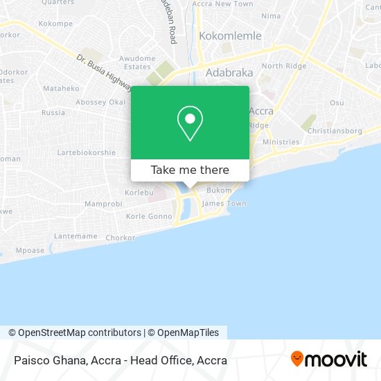 Paisco Ghana, Accra - Head Office map