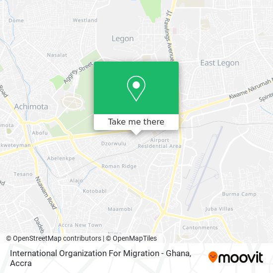 International Organization For Migration - Ghana map