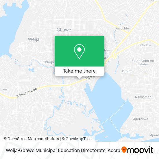 Weija-Gbawe Municipal Education Directorate map