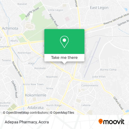 Adepaa Pharmacy map