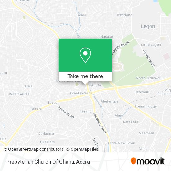 Prebyterian Church Of Ghana map