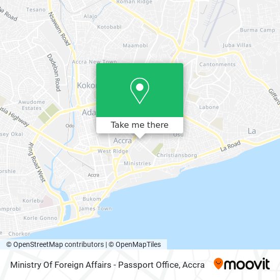 Ministry Of Foreign Affairs - Passport Office map