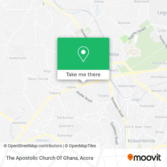 The Apostolic Church Of Ghana map