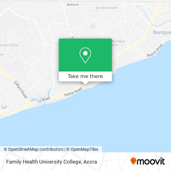 Family Health University College map