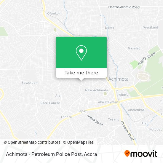 Achimota - Petroleum Police Post map