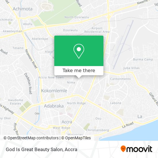 God Is Great Beauty Salon map