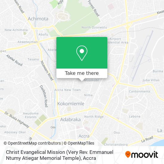 Christ Evangelical Mission (Very Rev. Emmanuel Ntumy Atiegar Memorial Temple) map
