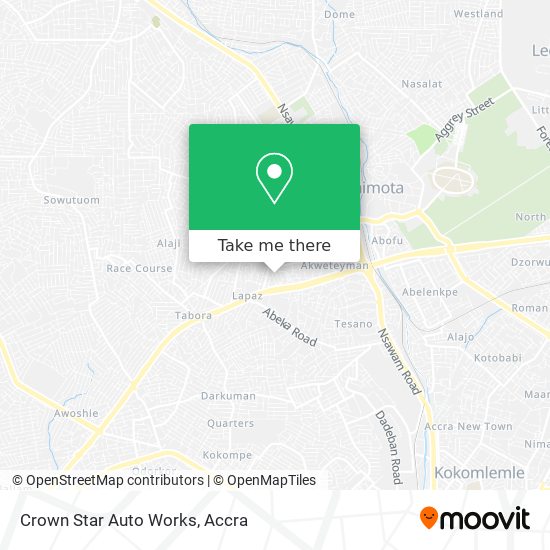 Crown Star Auto Works map