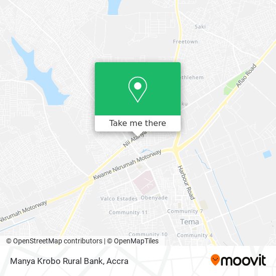 Manya Krobo Rural Bank map