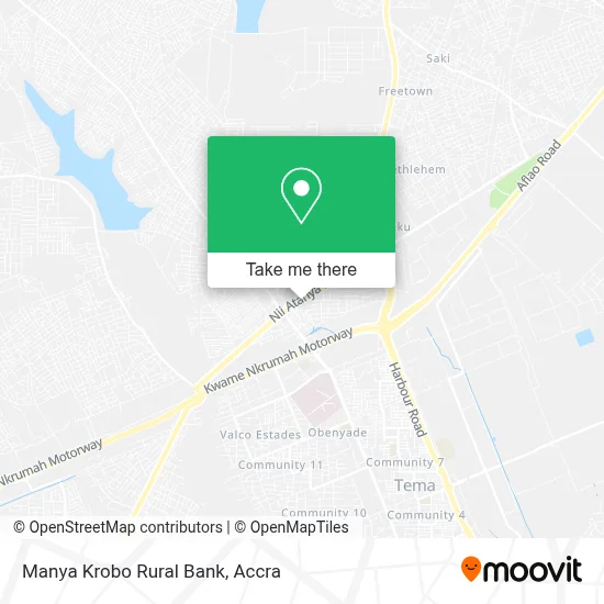 Manya Krobo Rural Bank map