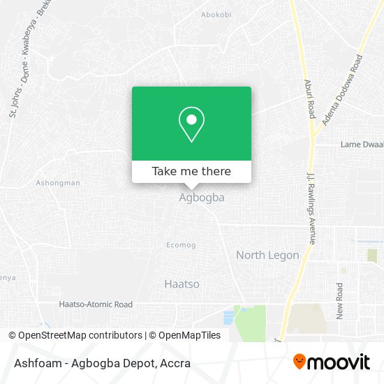 Ashfoam - Agbogba Depot map