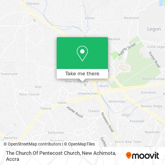 The Church Of Pentecost Church, New Achimota map