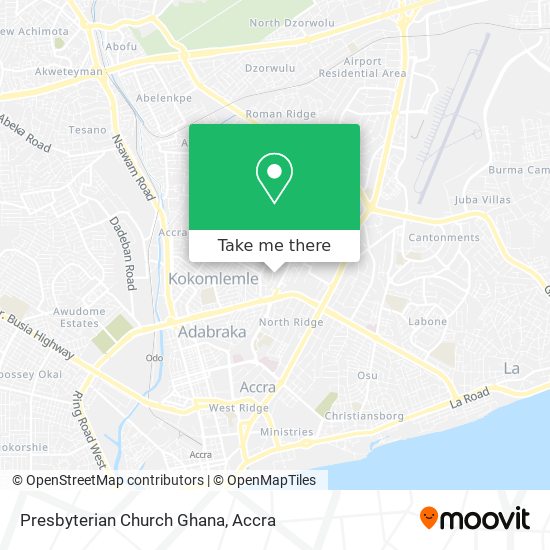 Presbyterian Church Ghana map